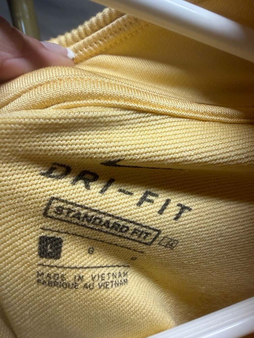 Nike Dri-FIT Men's Yellow 1/2 Zip Athletic Training Pullover